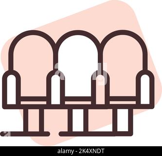 Circus seats, illustration, vector on a white background. Stock Vector