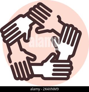 Human rights, illustration, vector on a white background. Stock Vector