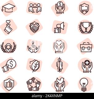 Human rights, illustration, vector on a white background. Stock Vector
