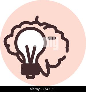 Marketing brain storm, illustration, vector on a white background. Stock Vector