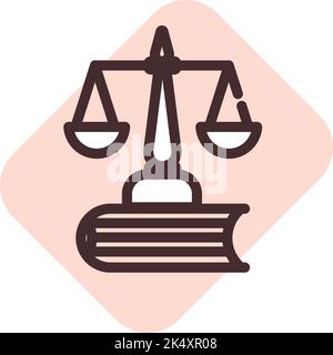 Law codes, illustration, vector on a white background. Stock Vector