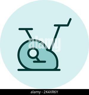 Gym bike, illustration, vector on a white background. Stock Vector