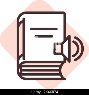 Disability book, illustration, vector on a white background. Stock Vector