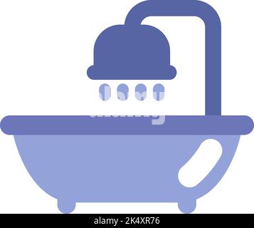 Warm bath, illustration, vector on a white background. Stock Vector