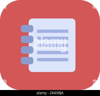 Office notebook, illustration, vector on a white background. Stock Vector