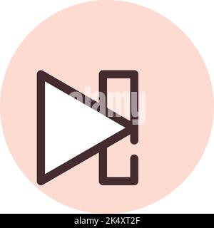 Phone next option, illustration, vector on a white background. Stock Vector