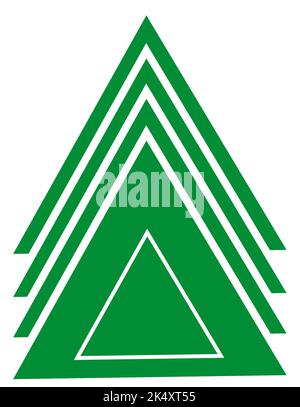 Triangles logo, illustration, vector on a white background. Stock Vector