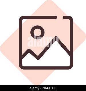 Phone gallery, illustration, vector on a white background. Stock Vector