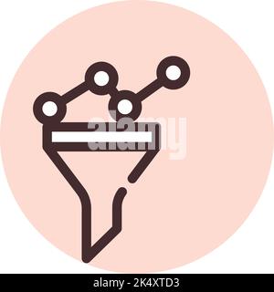 Marketing filter, illustration, vector on a white background. Stock Vector