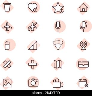 Phone buttons, illustration, vector on a white background. Stock Vector