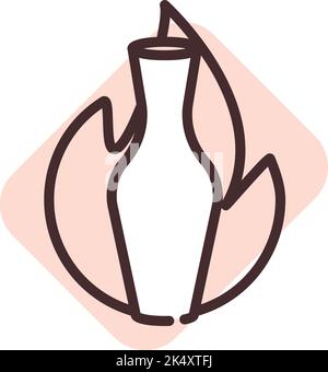 Pottery burning clay, illustration, vector on a white background. Stock Vector