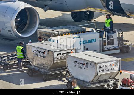 Aircraft Ground Handling Stock Photo