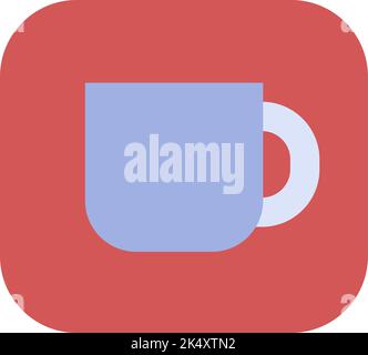Office cup, illustration, vector on a white background. Stock Vector