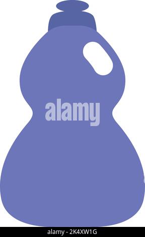 Dishwashing liquid, illustration, vector on a white background. Stock Vector