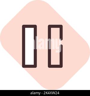 Phone pause, illustration, vector on a white background. Stock Vector