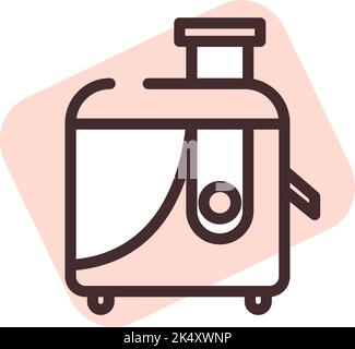 Restaurant juicer, illustration, vector on a white background. Stock Vector