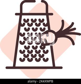 Restaurant grater, illustration, vector on a white background. Stock Vector