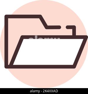 Phone folder, illustration, vector on a white background. Stock Vector