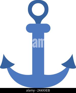 Sea anchor, illustration, vector on a white background. Stock Vector