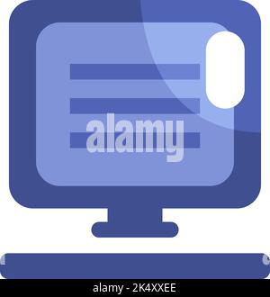 Computer ebook, illustration, vector on a white background. Stock Vector
