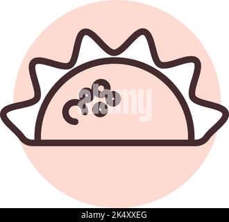 Restaurant taco, illustration, vector on a white background. Stock Vector