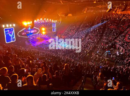 October 1, 2022, San Diego, California, USA: The German rock band Scorpions perform on stage during their 'Rock Believer' tour at Viejas Arena at San Diego State University. (Credit Image: © K.C. Alfred/ZUMA Press Wire) Stock Photo