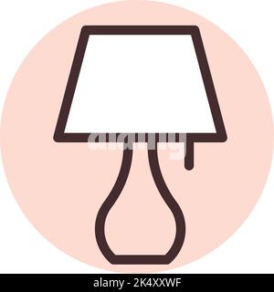 Table lamp, illustration, vector on a white background. Stock Vector