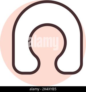 Airplane pillow, illustration, vector on a white background. Stock Vector
