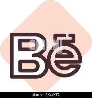 Behance icon, illustration, vector on a white background. Stock Vector