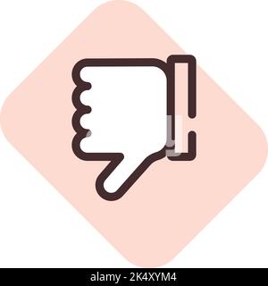 Dislike button, illustration, vector on a white background. Stock Vector