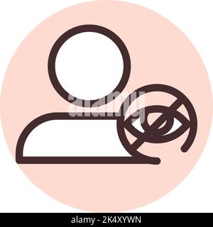 Hide from icon, illustration, vector on a white background. Stock Vector