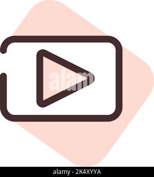 Youtube icon, illustration, vector on a white background. Stock Vector
