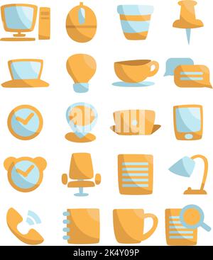 Office job, illustration, vector on a white background. Stock Vector