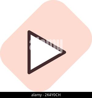 Phone play option, illustration, vector on a white background. Stock Vector