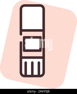 Stationery glue, illustration, vector on a white background. Stock Vector