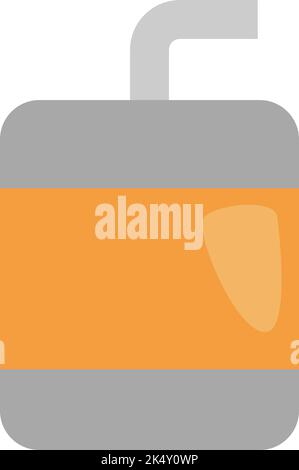 Take away soda, illustration, vector on a white background. Stock Vector
