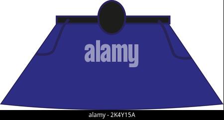 Blue skirt, illustration, vector on a white background. Stock Vector