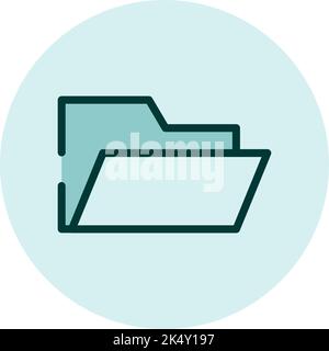 New folder icon, illustration, vector on a white background. Stock Vector