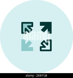Full screen icon, illustration, vector on a white background. Stock Vector