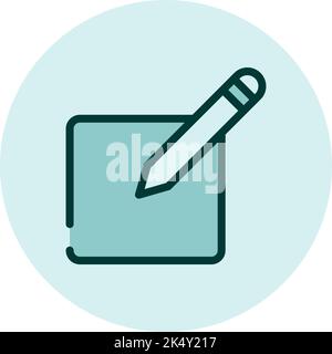 Notes icon, illustration, vector on a white background. Stock Vector
