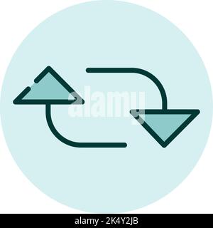 Replace icon, illustration, vector on a white background. Stock Vector