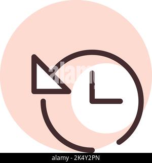 History tab, illustration, vector on a white background. Stock Vector