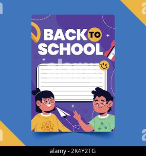 back school card template vector design illustration Stock Vector