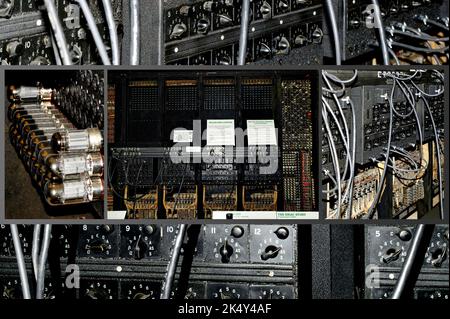 The Electronic numerical integrator and computer (ENIAC) is the first general purpose electronic computer in history. Stock Photo