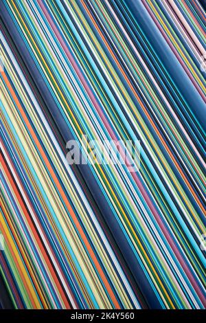 Background with colorful pattern. Diagonal stripes. Europe Stock Photo