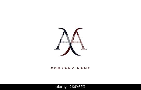 AA Abstract Letters Logo Monogram Stock Vector