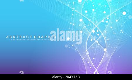 Scientific tree concept of network connection background. Database branch information. Futuristic code flow element. Big data technology. Data tree Stock Vector
