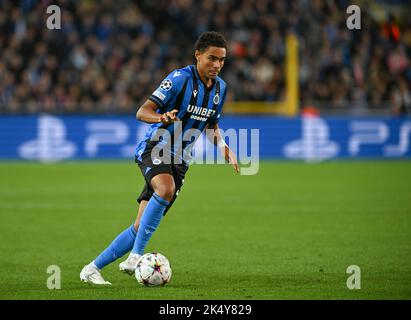 Brugges, Belgium. 19th Oct, 2022. Antonio Nusa (32) of Club Brugge