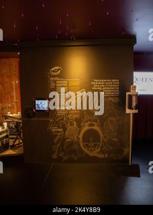 Queen Studio Experience museum in Montreux, Switzerland, is in the casino which housed the original recording studio. Stock Photo