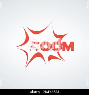 Boom word art. Explotion illustration. Stock vector illustration isolated Stock Vector